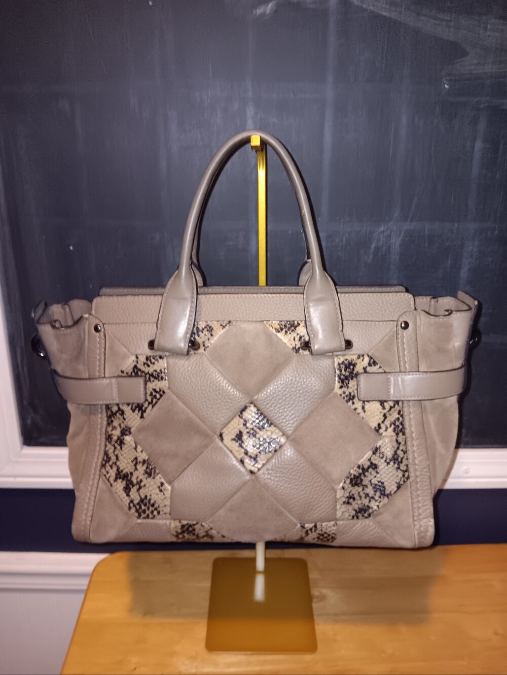 Coach Leather & Python Shoulder Bag - Picture 2 of 7